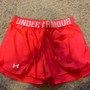 Red Under Armour shorts. Size- small